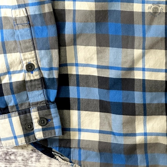 Columbia Long Sleeve Blue Plaid Button Shirt - Men's Medium - Picture 2 of 7